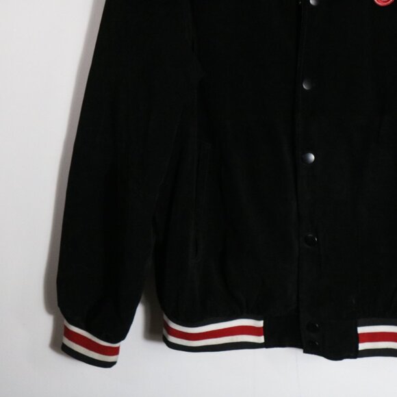 Vintage Spotlight Detroit Red Wings Hockey Suede Bomber Jacket Mens NHL Logo - Picture 5 of 8